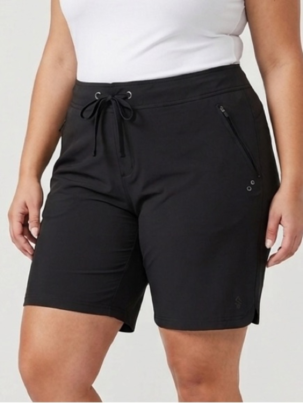 Free Country Black Zip Front Shorts with Pockets XXL